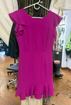 TCEC Fuchsia Ruffle Sleeve Mini Dress thumbnail 1