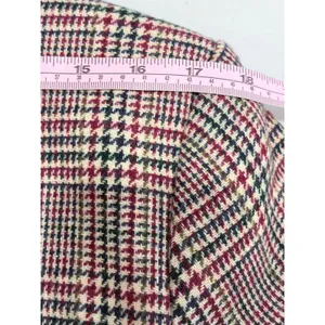 Vintage Talbots Blazer Red Plaid 100% Wool Two Button Jacket Size M thumbnail 13