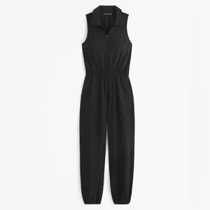 Abercrombie & Fitch Traveler Zip-Up Jumpsuit Dark Navy Blue M Petite thumbnail 5