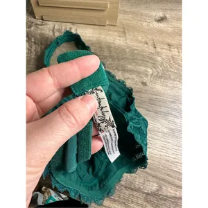 Free People Women’s Small Green Galloon Lace Halter Bralette thumbnail 3