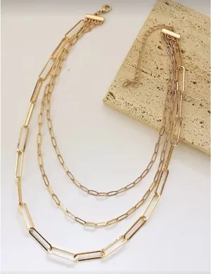 Gold Necklace Shein Layered thumbnail 3