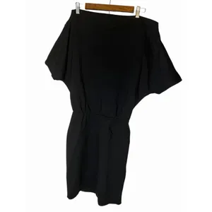 Amanda Uprichard Angie Dress Black Sz S Off Shoulder Blouson Draped Chic LBD thumbnail 4