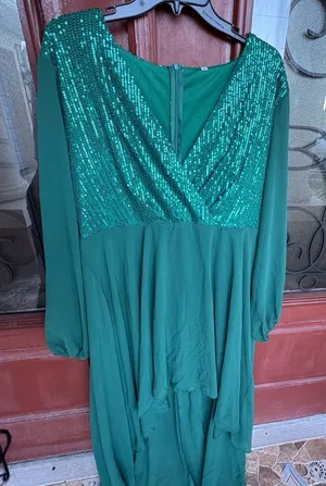 Elegant Green Sequin Dress Blue Size 2X thumbnail 1