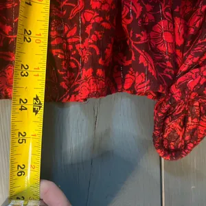 Knox Rose Crimson Floral Balloon Sleeve Blouse | XL thumbnail 6