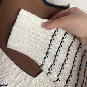 Westport Dressbarn chunky knit v-neck stitch detailed oversized sweater size XL thumbnail 7