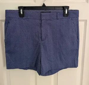 Banana Republic Navy Micro Diamond Pattern Women's Shorts thumbnail 1
