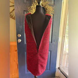 Ann Taylor Textured Red Midi Dress thumbnail 5