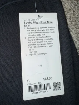 Lululemon Scuba High-Rise Mini Skirt in Black thumbnail 2