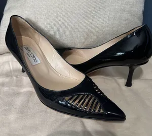 JIMMY CHOO patent Leather kitten heels thumbnail 1