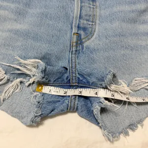 Levi's 501 Distressed Cutoff Denim Shorts Ripped Light Wash Womens Size 28 thumbnail 12