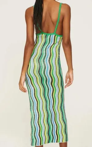 SIMONMILLER Comet midi Dress Size S Green thumbnail 2