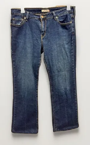 Levis 545 Low Boot Cut Jeans Womens 12 Medium Dark Wash Blue Stretch Denim Y2K‎ thumbnail 1