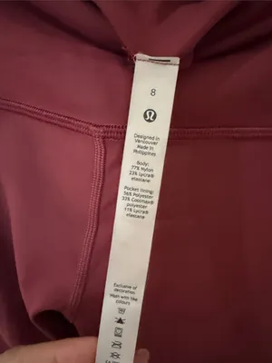 Lululemon x Orangetheory Fitness Wunder Train High-Rise Tight 25” Size 8 Merlot thumbnail 2