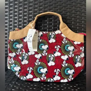 Peanuts Snoopy Handheld Purse Bag Pouch Red thumbnail 1