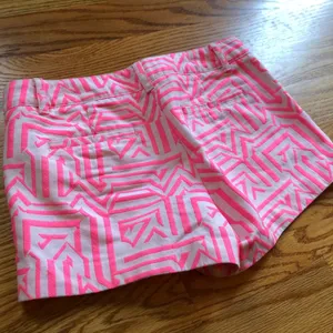J. Crew neon hot pink tiki shorts size 0 thumbnail 2