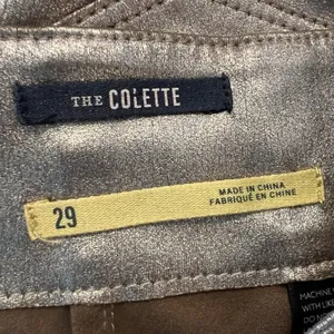Maeve Anthropologie Women's Pants 29 The Colette Wide Leg Gold Shimmer Metallic thumbnail 4