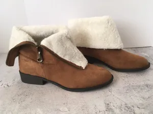 Brown Suede Boots, Size 9 thumbnail 4