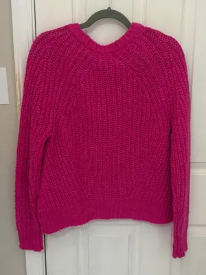 A New Day Hot Pink Crewneck Sweater thumbnail 7
