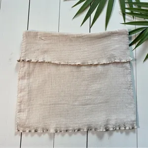 Free People Soleil Mini Skirt Pale Pink Gauze Stretch Size L thumbnail 3