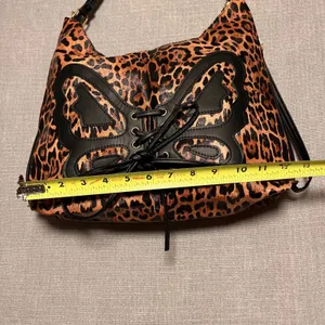 New Leopard Butterfly Lace Up Convertible Shoulder Bag Backpack Faux‎ Leather thumbnail 5