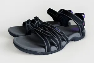 Teva Tirra Women's US 10 Black Gray Purple Sport Hiking Sandals 4266 thumbnail 1