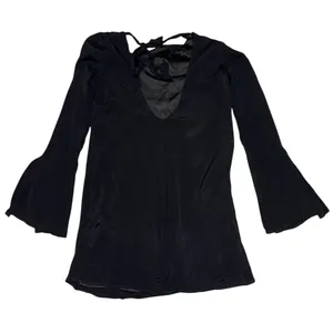 Lulu’s black back tie scoop back mini dress women’s size small thumbnail 2