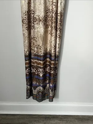 Shoreline Y2K Metallic Baroque Maxi Dress S/M ^ thumbnail 3