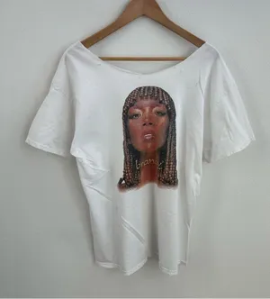 White Brandy off-the-shoulder t-shirt thumbnail 1