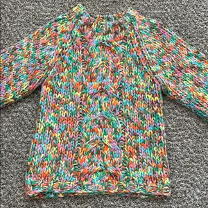 Handmade Colorful Knit Sweater thumbnail 1
