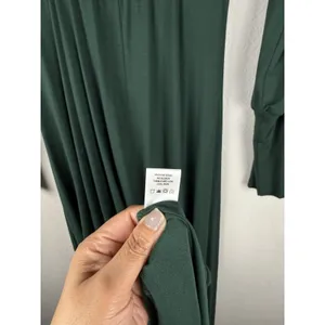 24seven Comfort Apparel Bishop Sleeves‎ Maxi Dress Women's Large Green Stretch thumbnail 11