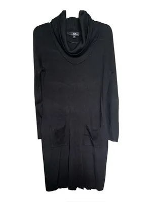 AGB cowl neck ribbed sweater dress Black Size L thumbnail 4