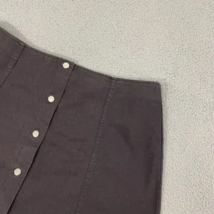 NEW Modom Designs Skort Women 24 Brown Button Front Vintage Cotton thumbnail 2