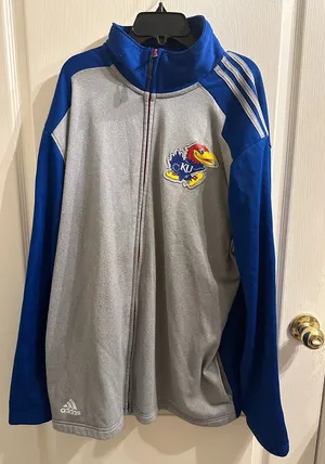 COPY - adidas KU Jayhawks Zip-Up Athletic Jacket thumbnail 1