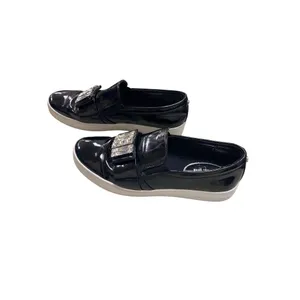 Michael Kors women’s shoe sneaker leather patent black w/rhinestones 8.5 SKU 718 thumbnail 3