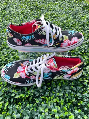 Vans Womens Hawaiian Tropical Print Low Top Sneakers Shoes Multicolor Sz 8 thumbnail 3