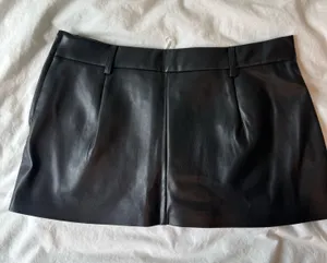 Edikted Black Leather Mini Skort thumbnail 1