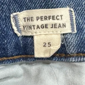 Madewell The Perfect Vintage Jean Ainsworth Wash‎ Size 25 Raw Hem High Waist thumbnail 6