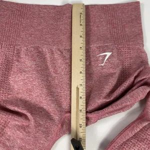 Gymshark Leggings Womens Pink Seamless High Waist‎ Textured Yoga Gym Pants thumbnail 4