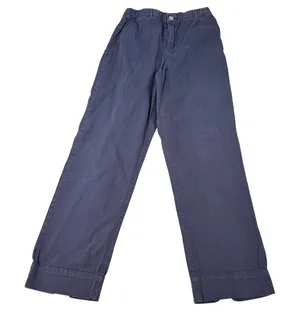 John Galt womens blue chino capri pants, elastic waist. Size S. preppy, classic thumbnail 1