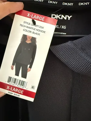 DKNY Black Women's Pullover Hooded Sweatshirt thumbnail 3