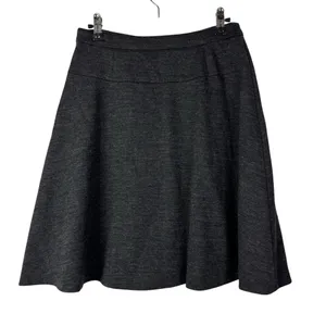 Ann Taylor LOFT Petites‎ Dark Gray Circle A-Line Skirt 2P thumbnail 2
