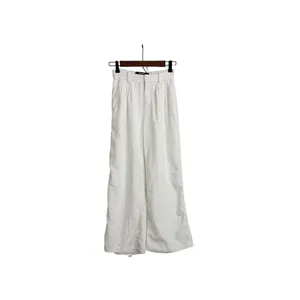 Hollister Livvy Wide Leg White Linen Blend Baggy High Rise Pants Size XS thumbnail 3
