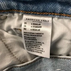 American Eagle Womens Mom Jeans High Waist Light 4 thumbnail 5