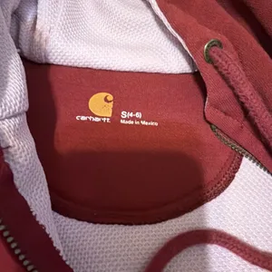 Carhartt Full Zip Hoodie Sweatshirt Women's Medium Red Workwear Outdoors thumbnail 2