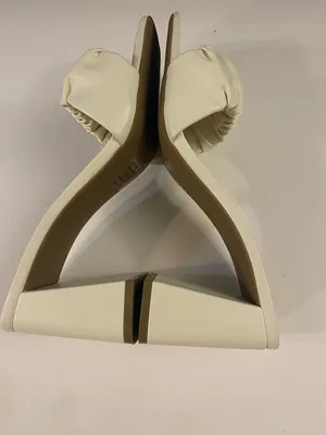 NW On 34th Ruched White Block Heel Mule thumbnail 4