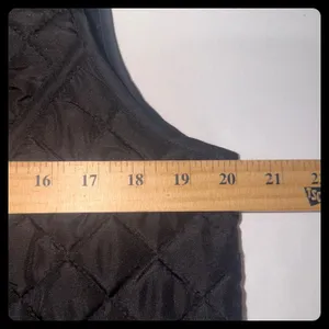 I.N. Studio Quilted Vest Women Large Black Full Zip Sleeveless Outerwear thumbnail 5