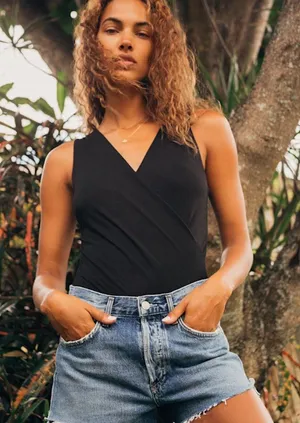 LULU's Sexy Romantic Chic Stretchy Comfy Soft Casual Bodysuit thumbnail 1