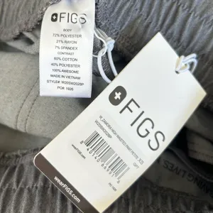 NWT Figs Woman’s Zamora Gray High Waisted Scrub Pants Size XS Petite‎ thumbnail 6