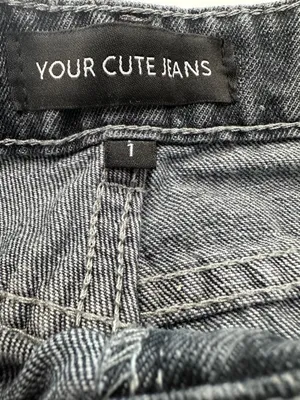 Your Cute Jeans Pink Bow Wide Leg Jeans Size 1 thumbnail 3