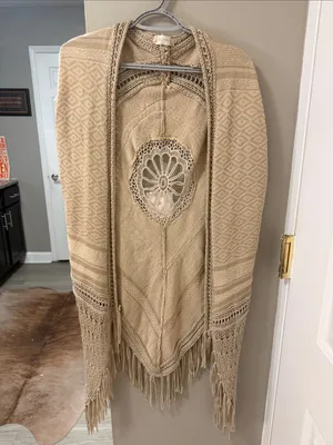 Altar'd State Boho Western Fringe Knit Vest – Size Large thumbnail 3